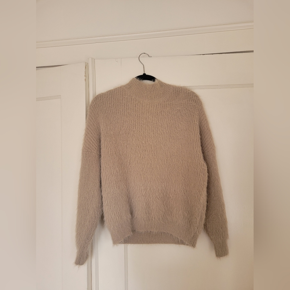 H&M Fuzzy Beige Sweater